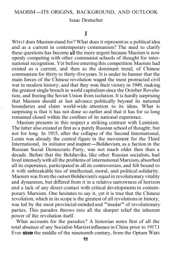 MAOISM-ITS ORIGINS, BACKGROUND, AND OUTLOOK Isaac