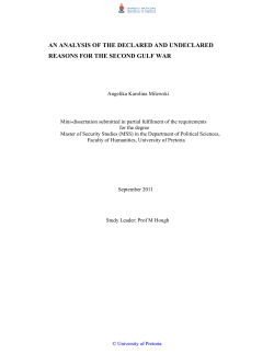 an analysis of the declared and undeclared reasons for the second