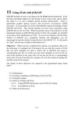 11 Using JUnit with jGRASP