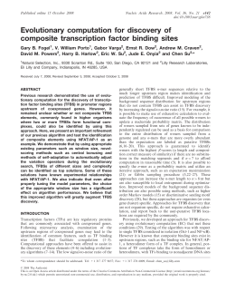 Evolutionary computation for discovery of composite transcription