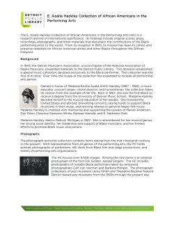 E. Azalia Hackley Collection of African