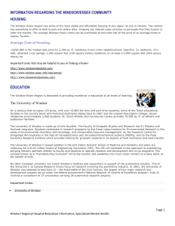 information regarding the windsor/essex community housing