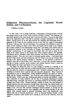 Indigenous Pharmaceuticals, the Capitalist World System, and