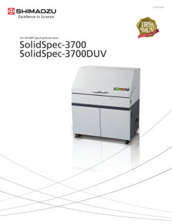 Brochure - Shimadzu Scientific Instruments