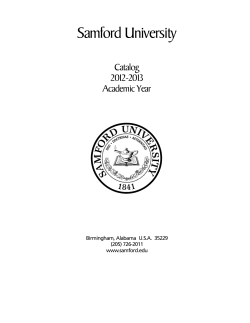 2012&ndash;2013 - Samford University