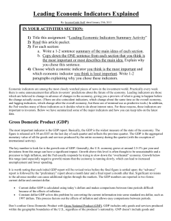 Leading Economic Indicators Explained - Mr. Parker
