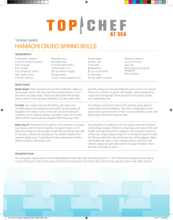 HAMACHI CRUDO SPRING ROLLS