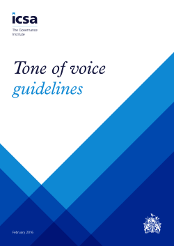 the ICSA tone of voice guide