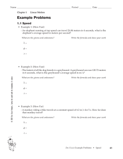 Example Problems