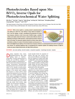Photoelectrodes Based upon Mo:BiVO