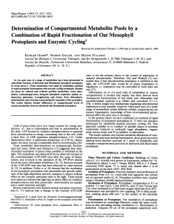 Determination of Compartmented Metabolite Pools by a