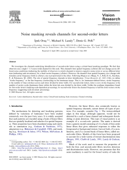 Noise masking reveals channels for second-order letters