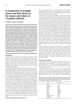 A comparison of drought stress and heat stress in the leaves and