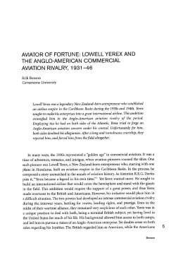 aviator of fortune: lowell yerex and the anglo