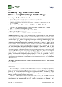 Estimating Large Area Forest Carbon Stocks&mdash;A Pragmatic Design
