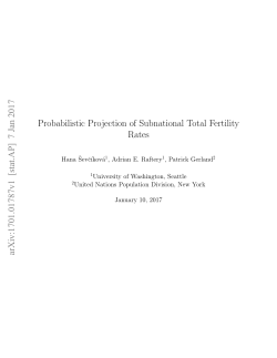 Probabilistic Projection of Subnational Total Fertility Rates arXiv