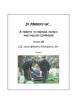In Memory of… - Army Women`s Foundation