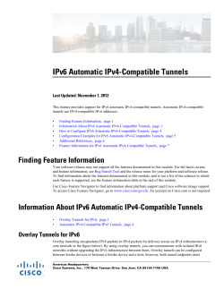 IPv6 Automatic IPv4-Compatible Tunnels