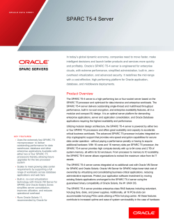Data Sheet SPARC T5-4 Server