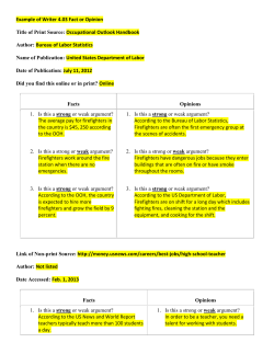 Example of Writer 4.03 Fact or Opinion Title of Print Source