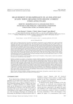 measurement of bio-impedance on an isolated rat sciatic nerve