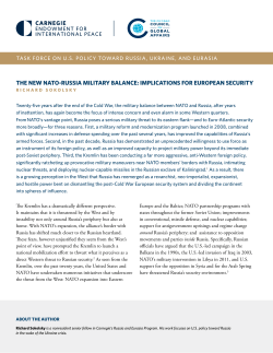 the new nato-russia military balance: implications for european