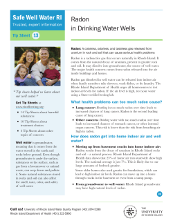 Radon in Drinking Water Wells