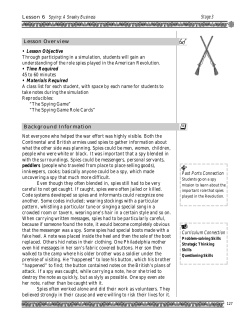 Spying: A Sneaky Business