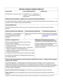 writing lesson planning template
