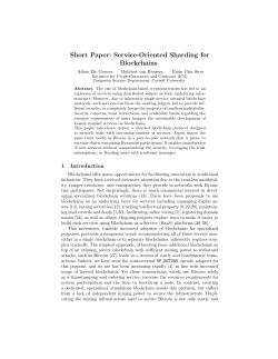 Short Paper: Service-Oriented Sharding for Blockchains
