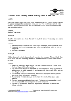 Culture news lessons: Honking horns teacher`s