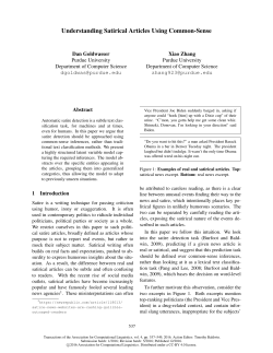 Understanding Satirical Articles Using Common