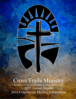 Cross Trails Ministry 2015 Annual Report