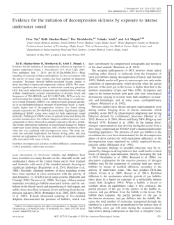 Evidence for the initiation of decompression sickness by exposure to
