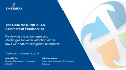 The Case for R-290 - Emerson Climate Technologies