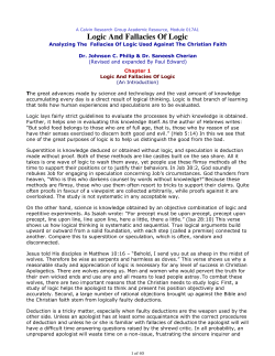Logic And Fallacies Of Logic