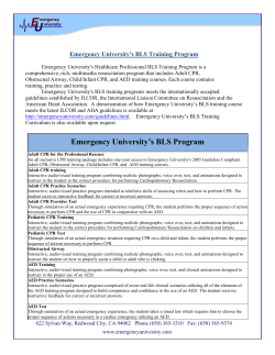 Emergency University`s BLS Program