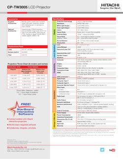 Tech Specs (PDF format, 212 kBytes)