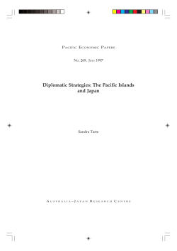 Diplomatic Strategies: The Pacific Islands and Japan