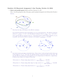 Statistics 155 Homework Assignment 5 (due Tuesday - b