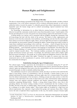Human Rights and Enlightenment