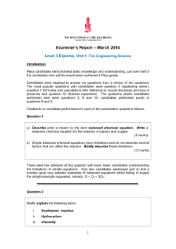 Fire Engineering Science - Institution of Fire Engineers