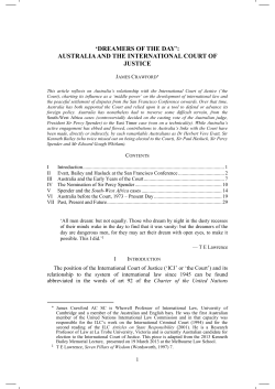 Australia and the International Court of Justice