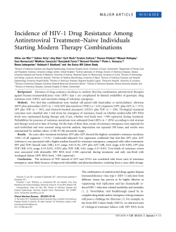 Incidence of HIV-1 Drug Resistance Among