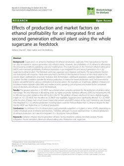 Effects of production and market factors on ethanol profitability for an