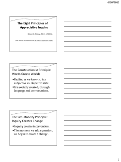 Eight Principles of AI