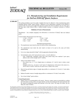 Z-1 Zodiaq ® Fabrication and Installation
