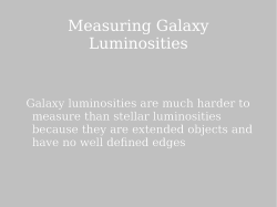 Measuring Galaxy Luminosities