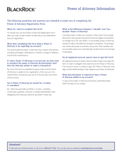 Power of Attorney Registration form