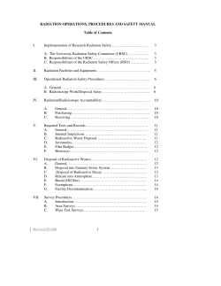 Radiation Safety Handbook - Stephen F. Austin State University